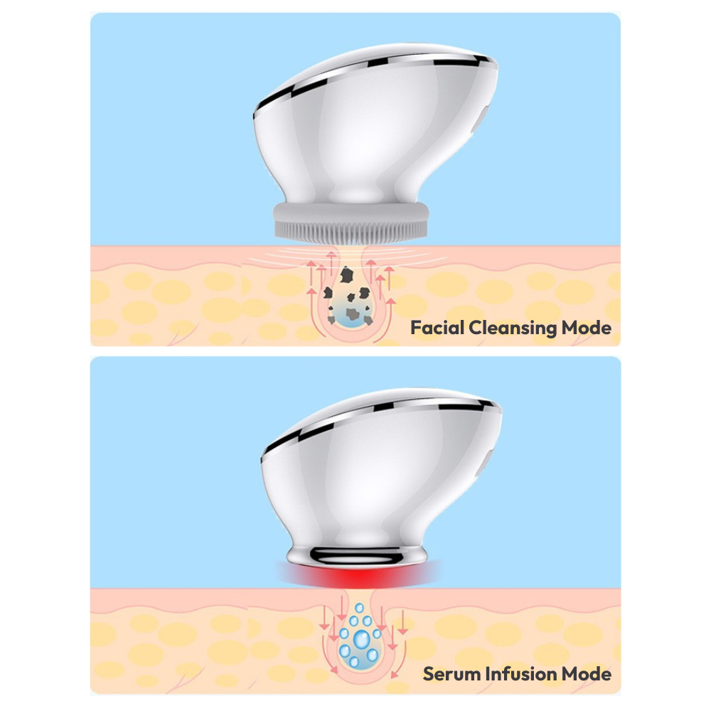 2-in-1 Smart Silicone Cleansing Facial Massage