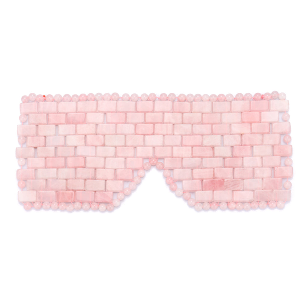 rose quartz eye mask front side